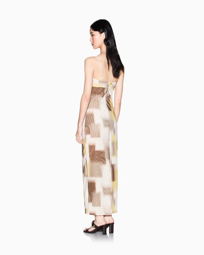 Maxi dress with thin straps
