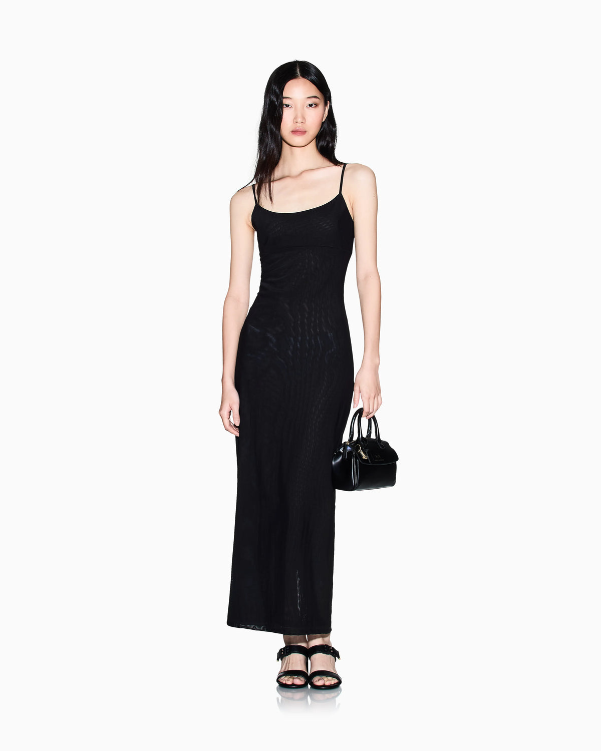 Maxi dress with thin straps