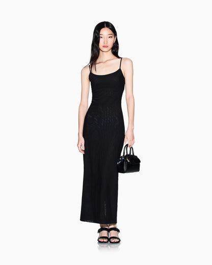 Maxi dress with thin straps