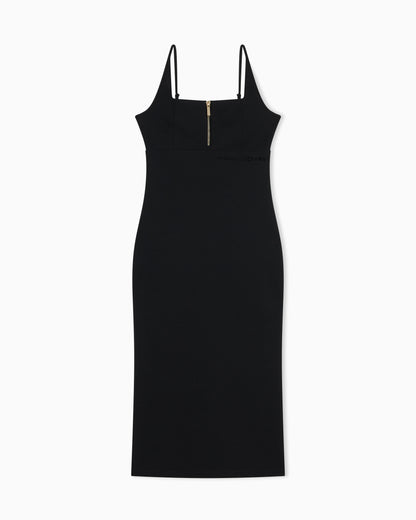 Ottoman midi dress with zip