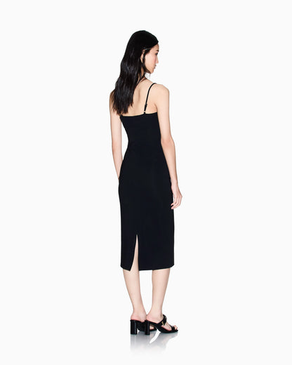 Ottoman midi dress with zip