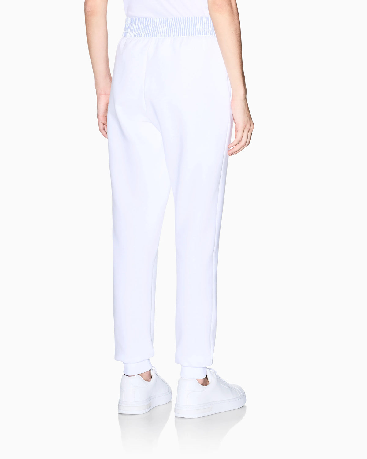 Jogger pants with contrasting inserts