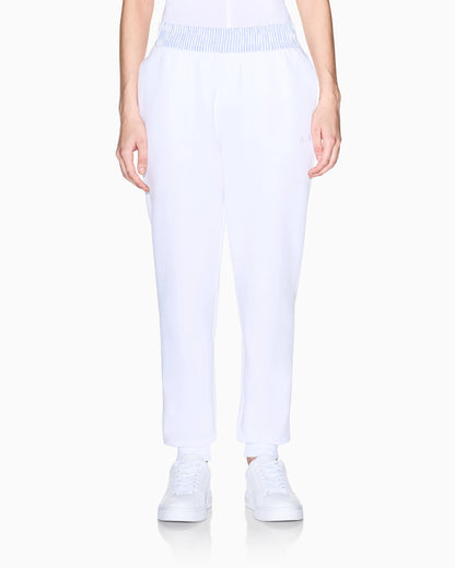 Jogger pants with contrasting inserts