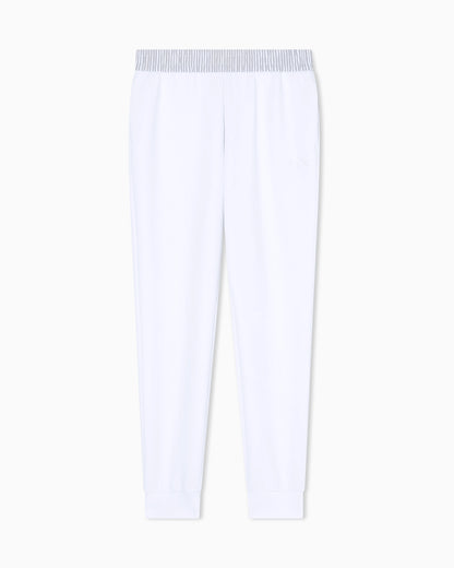 Jogger pants with contrasting inserts