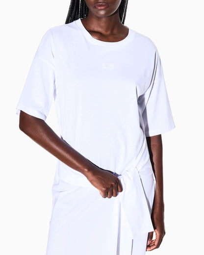 Short Cotton Jersey Dress with Side Knot