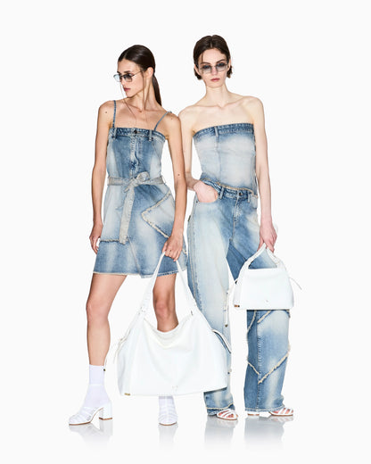 Pigmented Denim Shirt with Used Effect