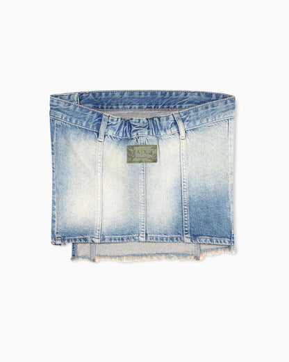 Pigmented Denim Shirt with Used Effect