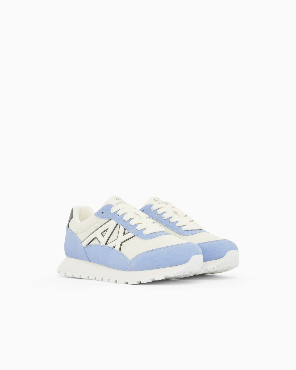 Sneakers in mesh and microsuede