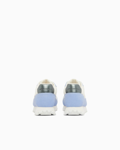 Sneakers in mesh and microsuede