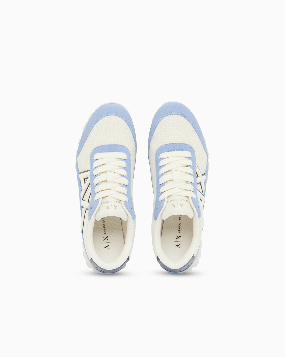 Sneakers in mesh and microsuede