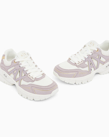 Sneakers in mesh and nylon with rubber sole