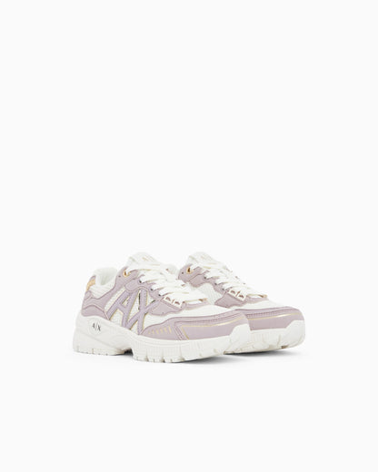 Sneakers in mesh and nylon with rubber sole