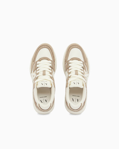 Sneakers in mesh and nylon with rubber sole