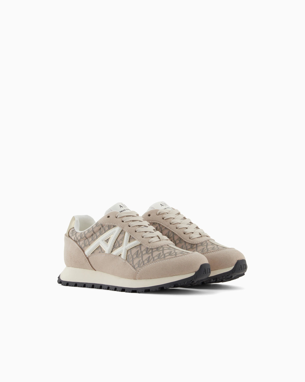 Sneakers in technical fabric and suede