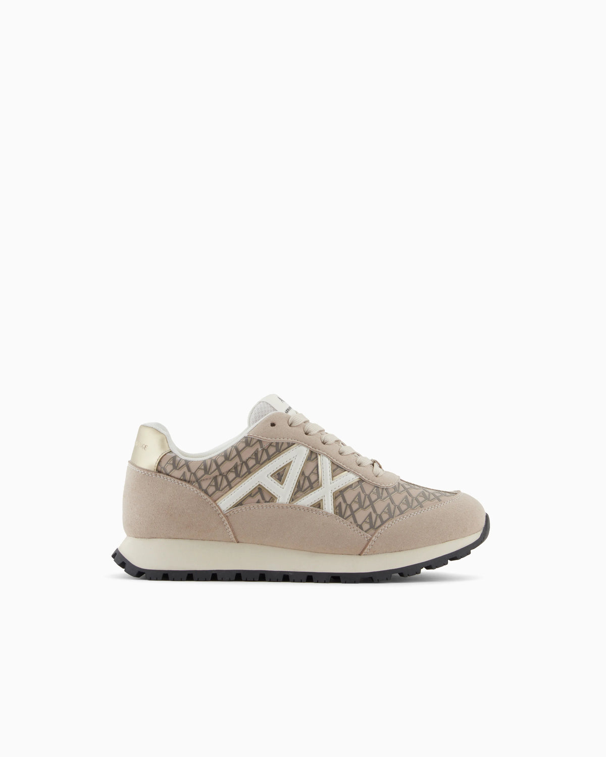 Sneakers in technical fabric and suede