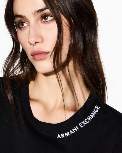 T-shirt with logo on the neckline