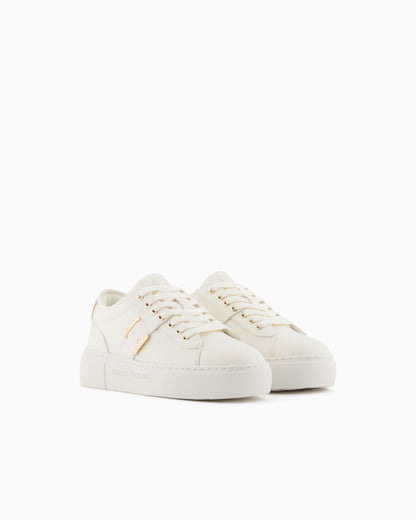 Minimal Chic Sneakers in Textured Faux Leather