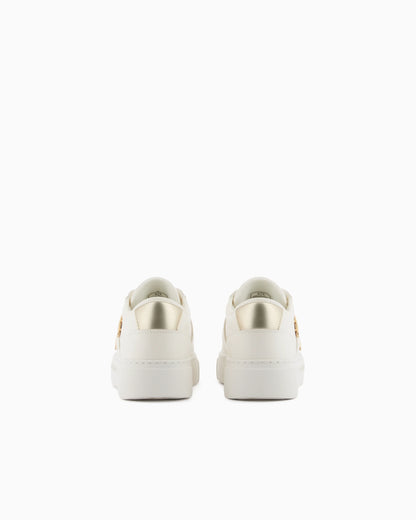 Minimal Chic Sneakers in Textured Faux Leather