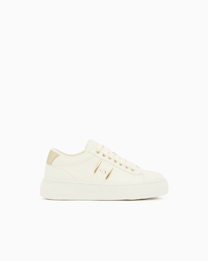 Minimal Chic Sneakers in Textured Faux Leather