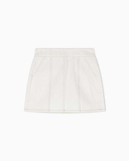 Rigid Denim Mini Skirt