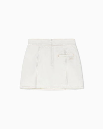 Rigid Denim Mini Skirt