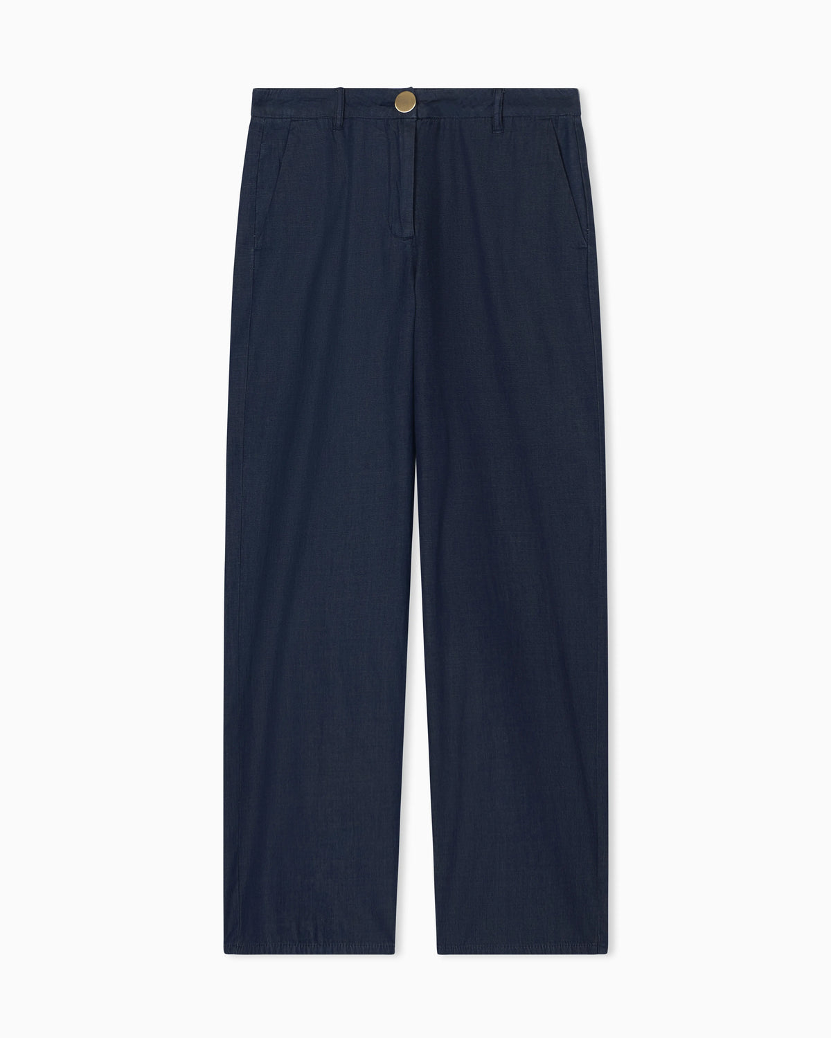 Chambray fabric trousers