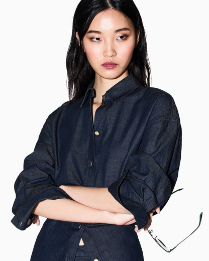 Chambray fabric shirt