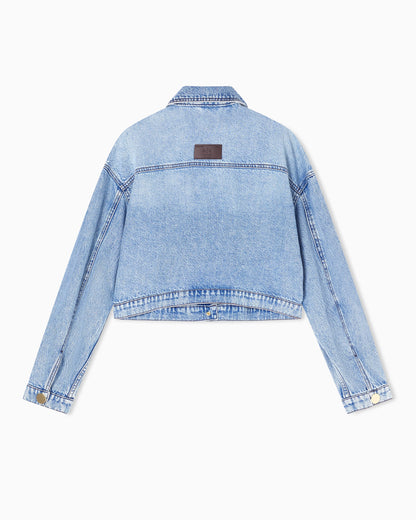 Light Denim Jacket in Rigid Lyocell Cotton