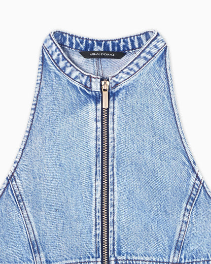 Maxi Denim Zip Up Dress