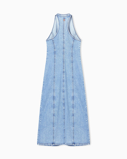 Maxi Denim Zip Up Dress