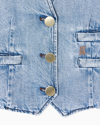 Lightweight Cotton and Lyocell Denim Vest