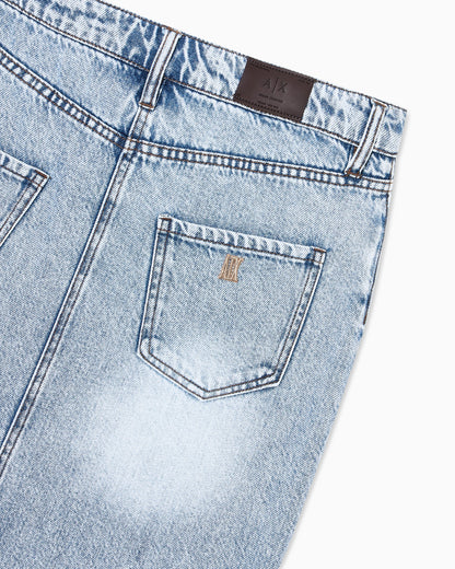 Long Denim Skirt in Lyocell Cotton