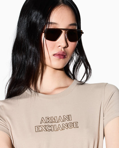 Slim fit T-shirt in stretch cotton jersey