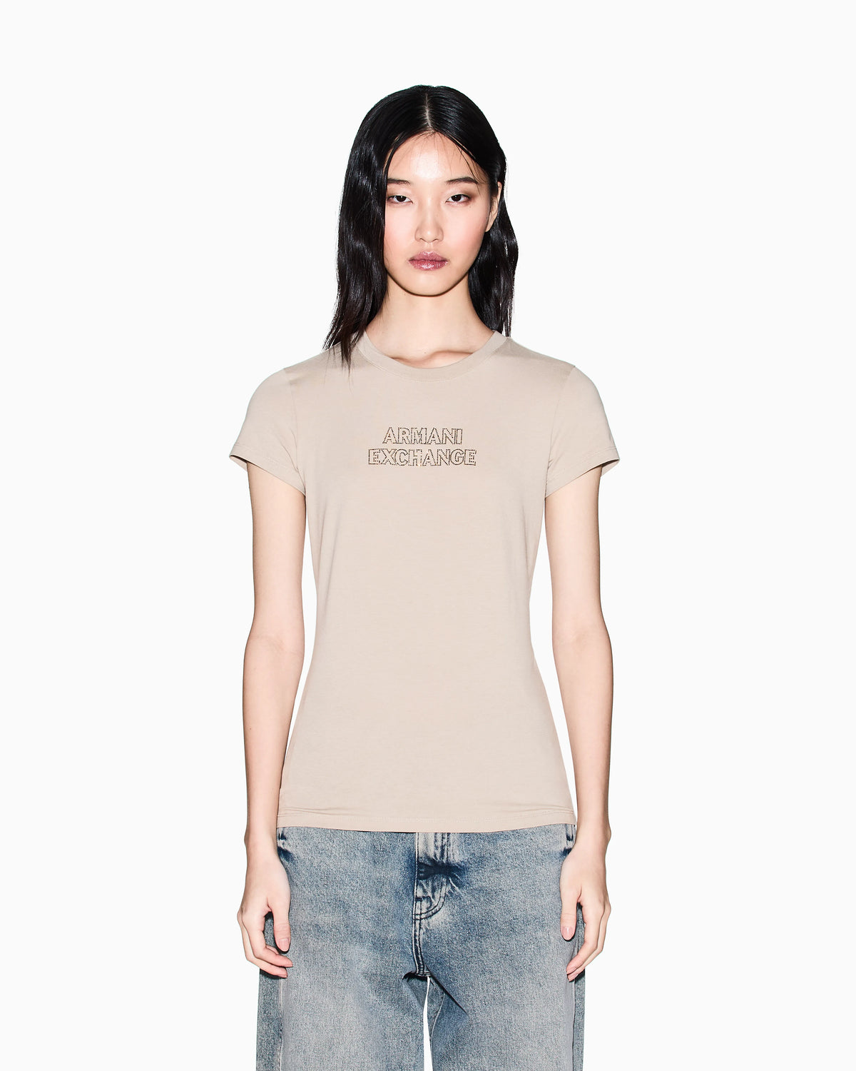 Slim fit T-shirt in stretch cotton jersey