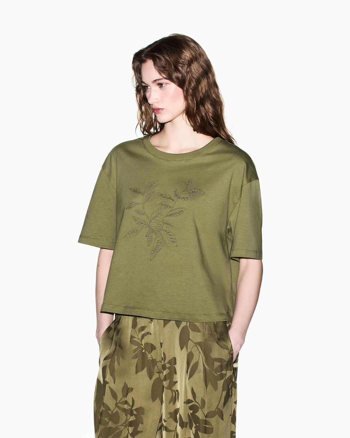 Cropped Heavy Jersey T-Shirt