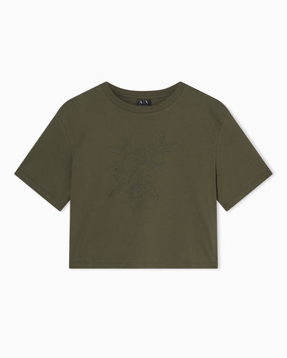 Cropped Heavy Jersey T-Shirt