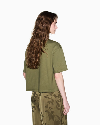 Cropped Heavy Jersey T-Shirt