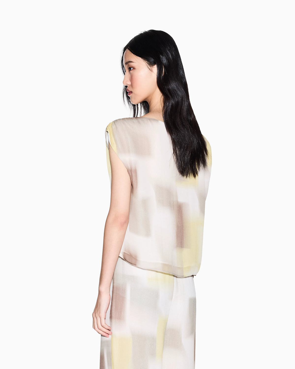 Printed Crinkle Viscose Top