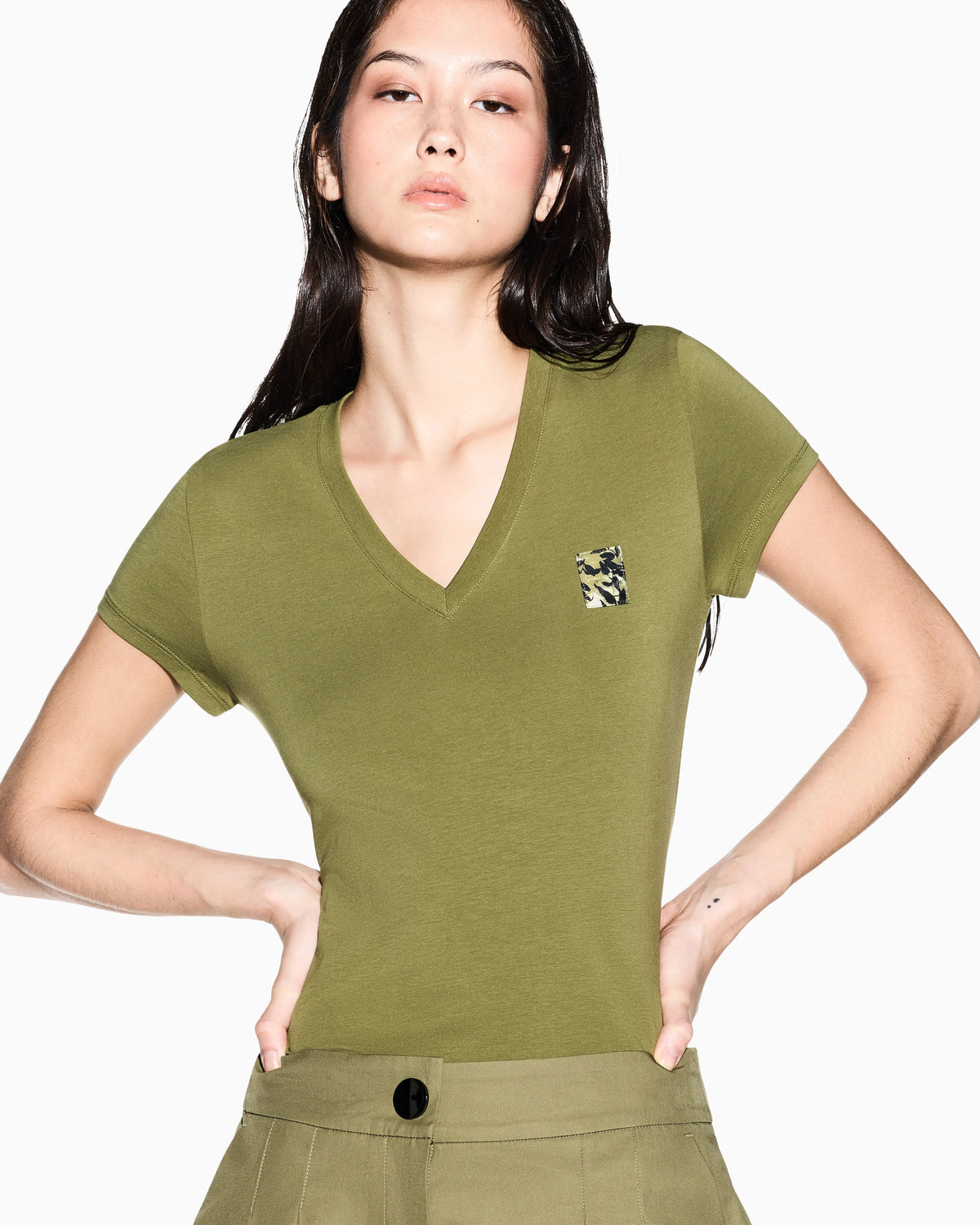 Slim Fit T-shirt in Stretch Cotton Jersey