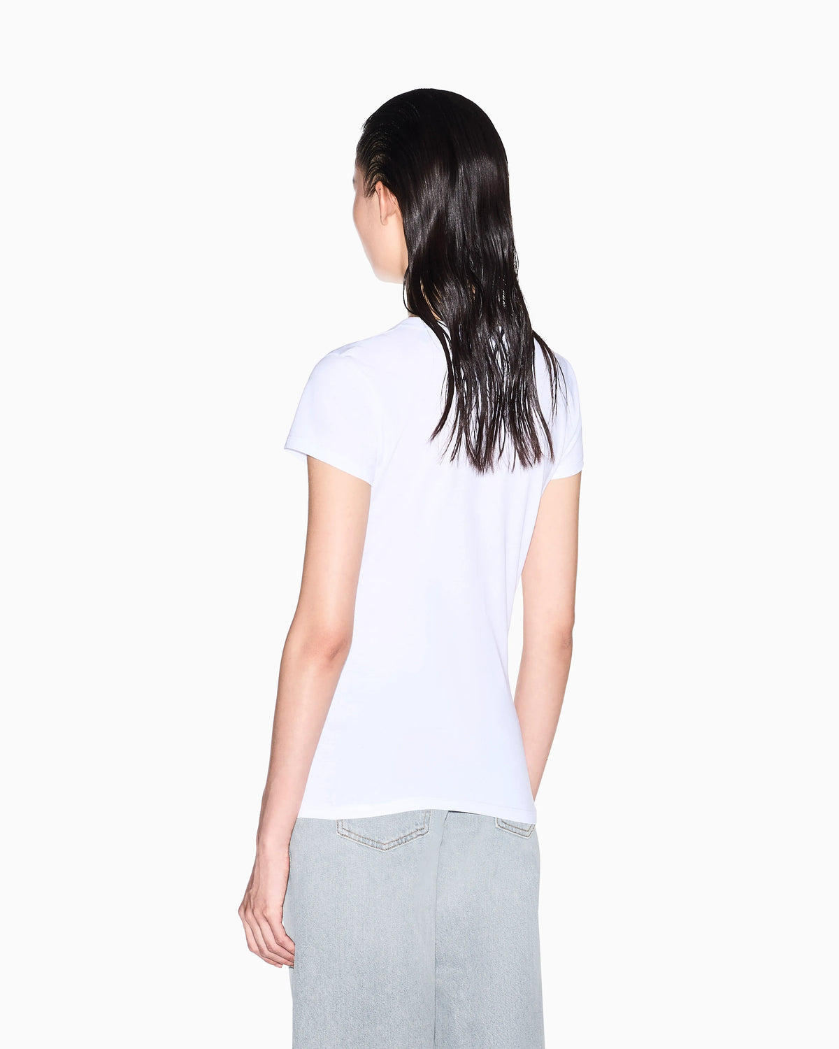 Slim-fit T-shirt in solid-color cotton jersey