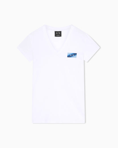 Slim-fit T-shirt in solid-color cotton jersey
