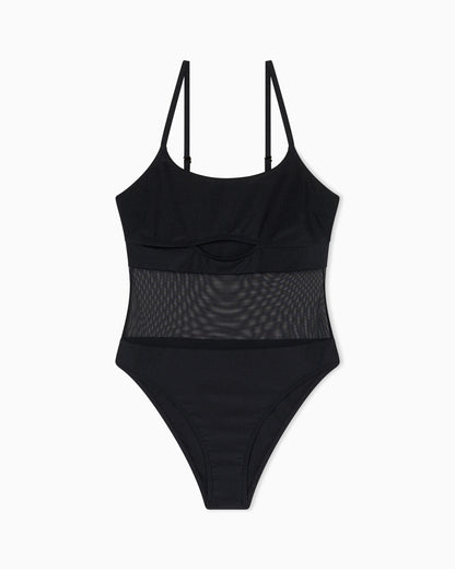 Minimal chic swimsuit in recycled stretch nylon