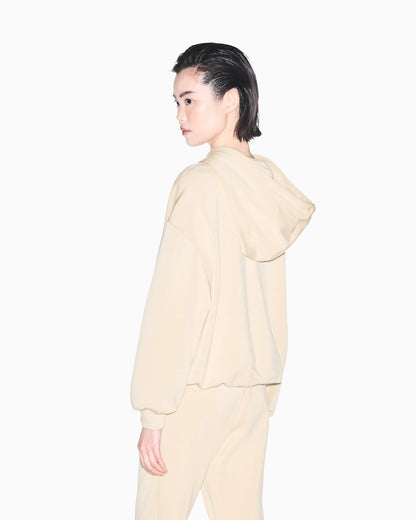 hooded sweatshirt in viscose stretch scuba
