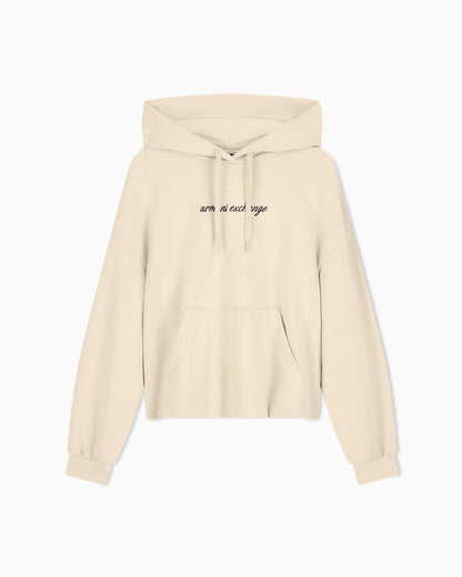 hooded sweatshirt in viscose stretch scuba