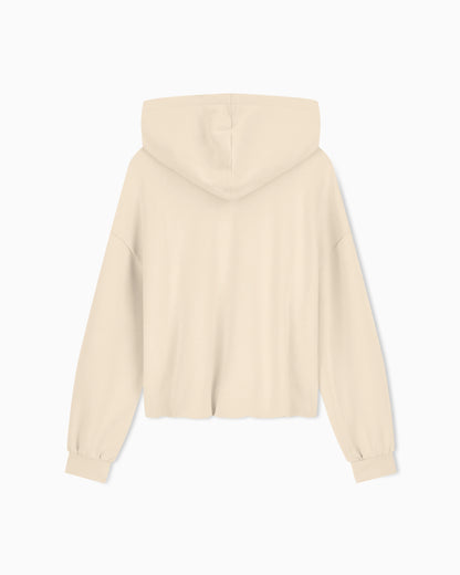 hooded sweatshirt in viscose stretch scuba