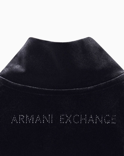 sweatshirt in stretch velvet