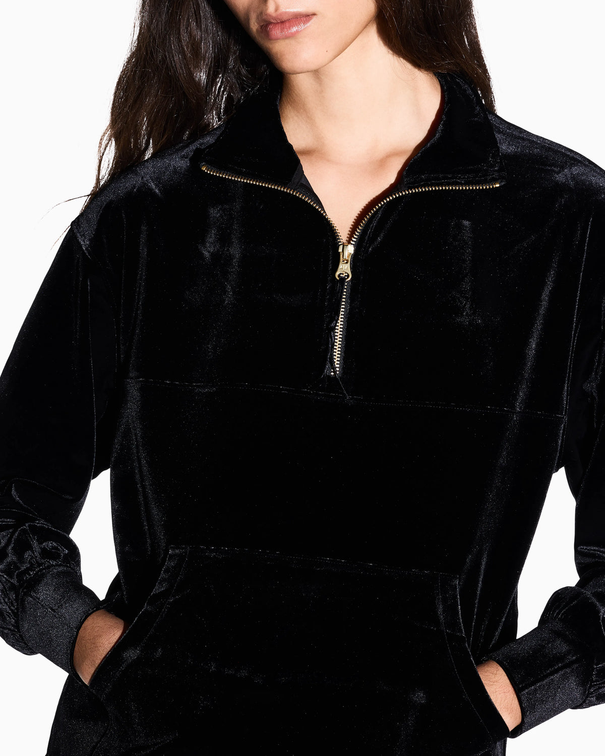 sweatshirt in stretch velvet