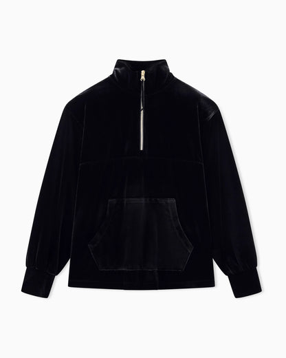 sweatshirt in stretch velvet