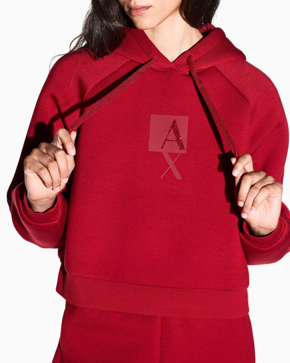 sweatshirt in stretch scuba