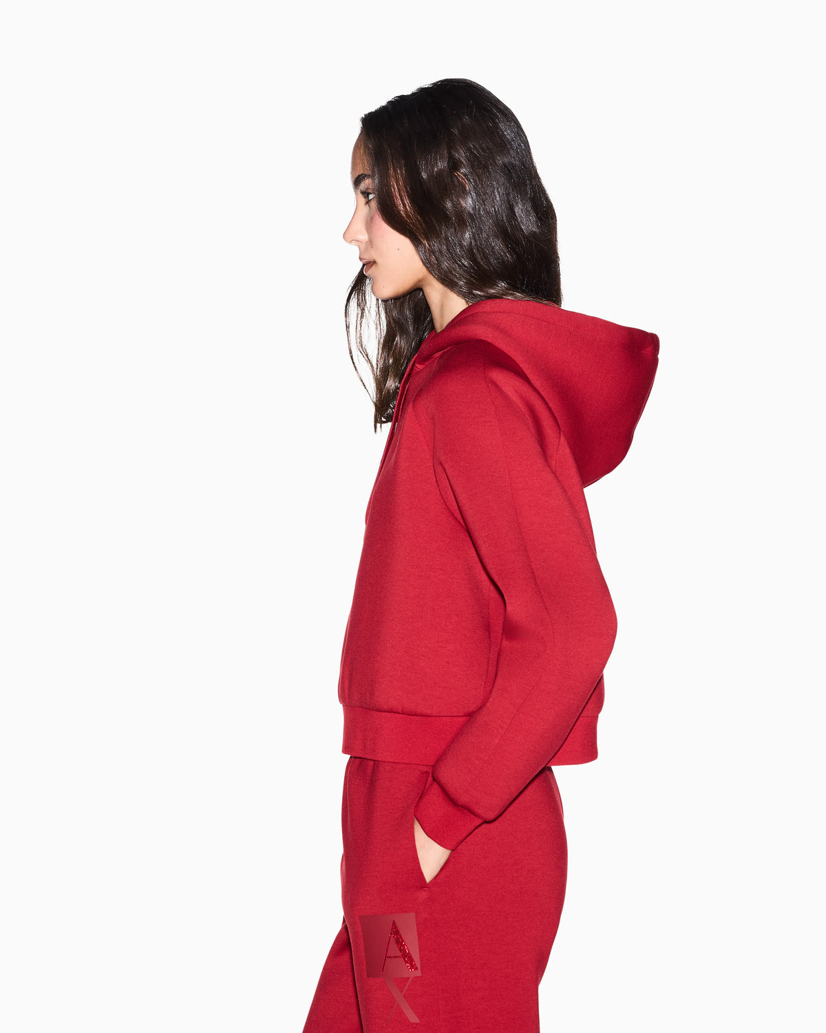 sweatshirt in stretch scuba